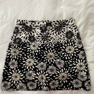 Zara Basic A Line Floral Mini Skirt